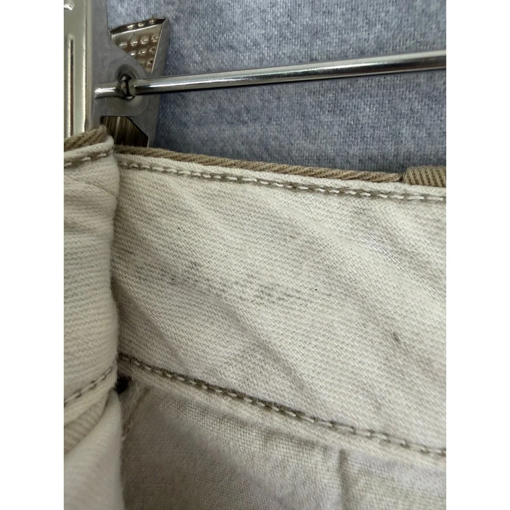 Vintage Khaki Chino Trousers Sanforized Talon Zip Cuffed Workwear Pants‎ 31x26.5
